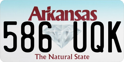 AR license plate 586UQK