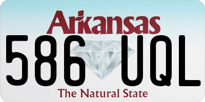 AR license plate 586UQL
