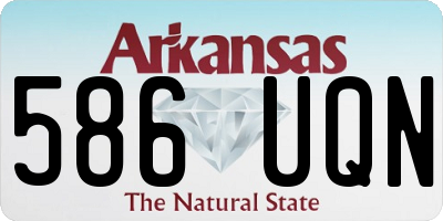 AR license plate 586UQN