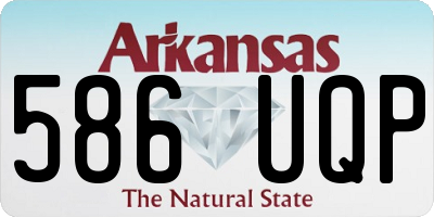 AR license plate 586UQP