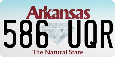 AR license plate 586UQR