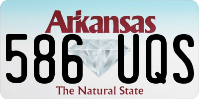 AR license plate 586UQS