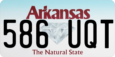 AR license plate 586UQT