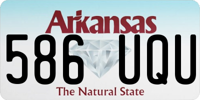 AR license plate 586UQU