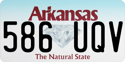 AR license plate 586UQV