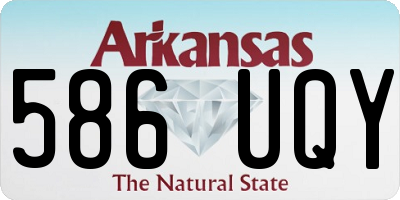 AR license plate 586UQY