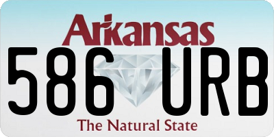 AR license plate 586URB