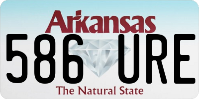 AR license plate 586URE