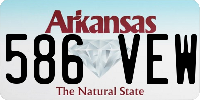 AR license plate 586VEW