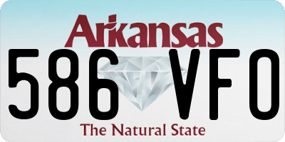 AR license plate 586VFO