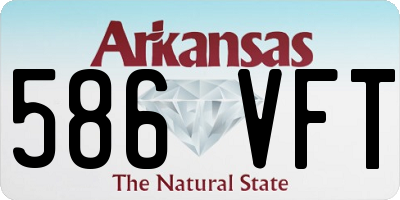 AR license plate 586VFT