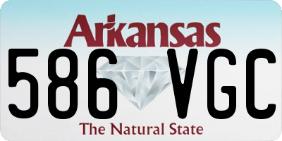 AR license plate 586VGC