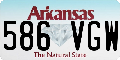 AR license plate 586VGW