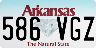 AR license plate 586VGZ