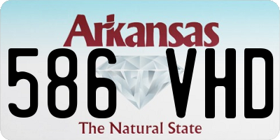 AR license plate 586VHD