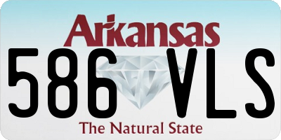AR license plate 586VLS