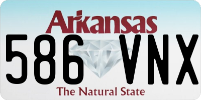 AR license plate 586VNX