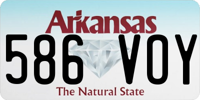 AR license plate 586VOY