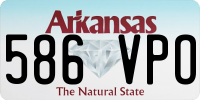 AR license plate 586VPO