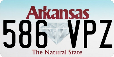 AR license plate 586VPZ