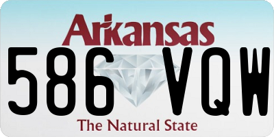 AR license plate 586VQW
