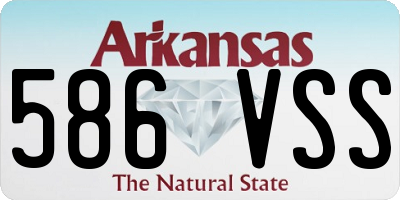 AR license plate 586VSS