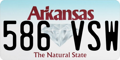 AR license plate 586VSW