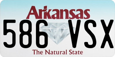 AR license plate 586VSX