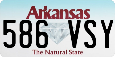 AR license plate 586VSY