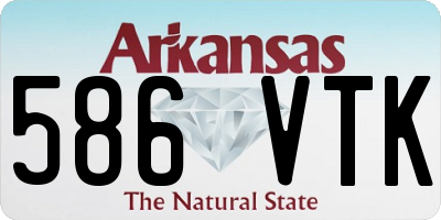 AR license plate 586VTK