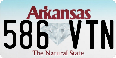 AR license plate 586VTN
