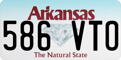 AR license plate 586VTO