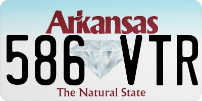 AR license plate 586VTR
