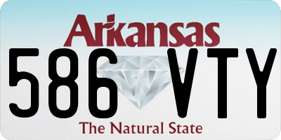 AR license plate 586VTY