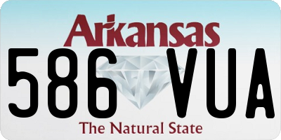 AR license plate 586VUA