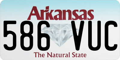 AR license plate 586VUC
