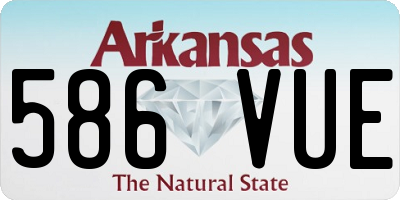 AR license plate 586VUE