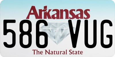 AR license plate 586VUG