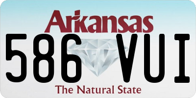 AR license plate 586VUI