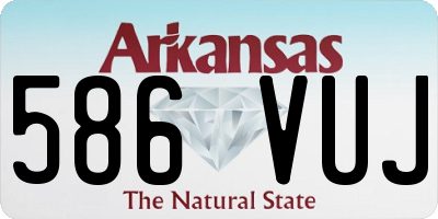 AR license plate 586VUJ