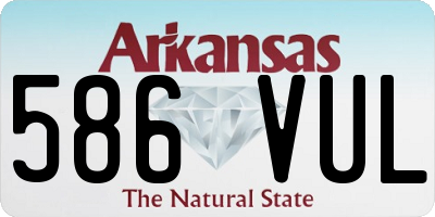 AR license plate 586VUL