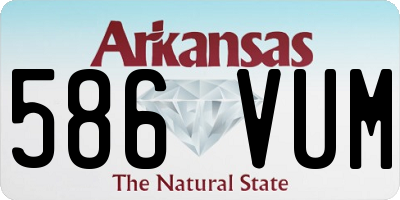 AR license plate 586VUM