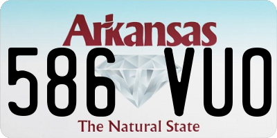 AR license plate 586VUO