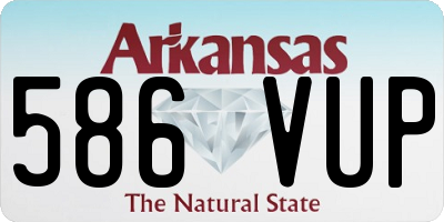 AR license plate 586VUP