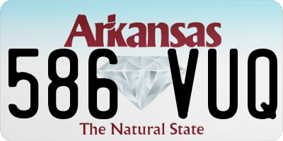 AR license plate 586VUQ