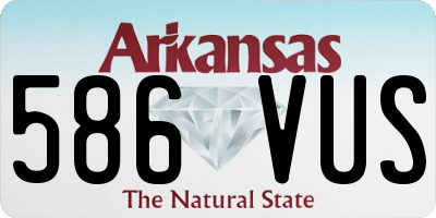 AR license plate 586VUS