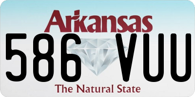 AR license plate 586VUU