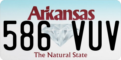 AR license plate 586VUV