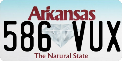 AR license plate 586VUX