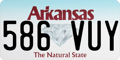 AR license plate 586VUY